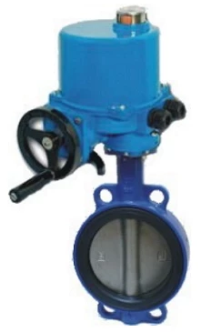 Затвор дисковый поворотный ABRA Ду100 Ру16 BUV-VF863D, межфланцевый, корпус - чугун, диск - нержавеющая сталь, с электроприводом, NBR в Челябинске