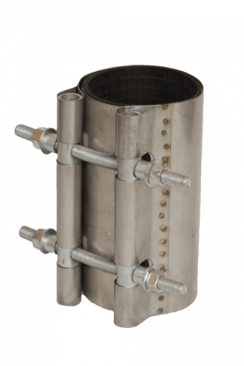 Хомут ремонтный нержавеющий (свертная муфта) ДУ300 в Челябинске